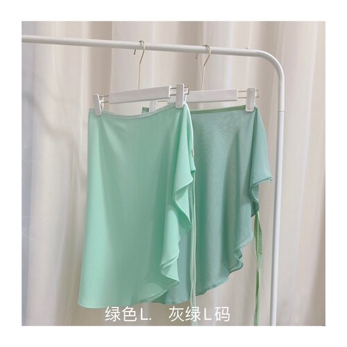 芭蕾定制精品雪纺纯色一片弹力系带基训包臀舞蹈裙可搭DMslownov