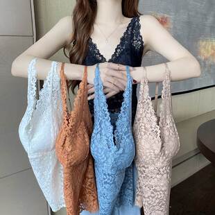 180斤外贸特大码女装速卖通亚马逊欧美风蕾丝打底背心吊带显瘦潮