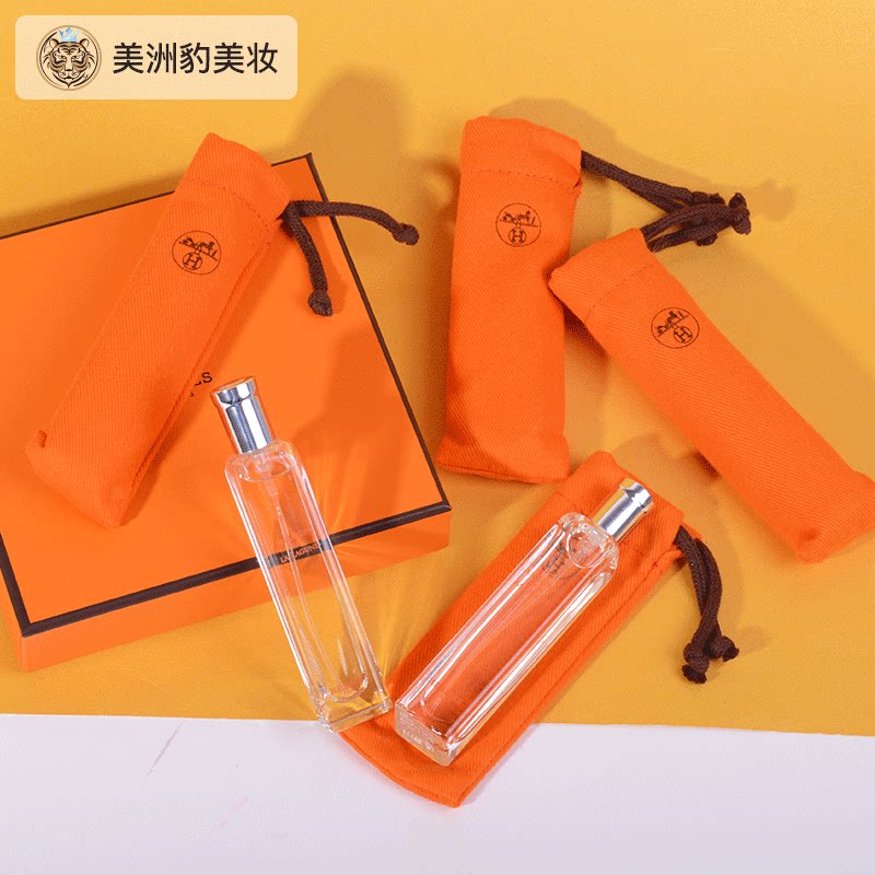 hermes爱马仕闻香中性香水套装15ml大地尼罗河橘绿玫瑰花道带布袋