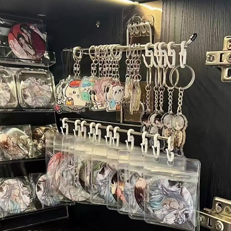 钥匙扣挂件展示架壁挂墙免打孔