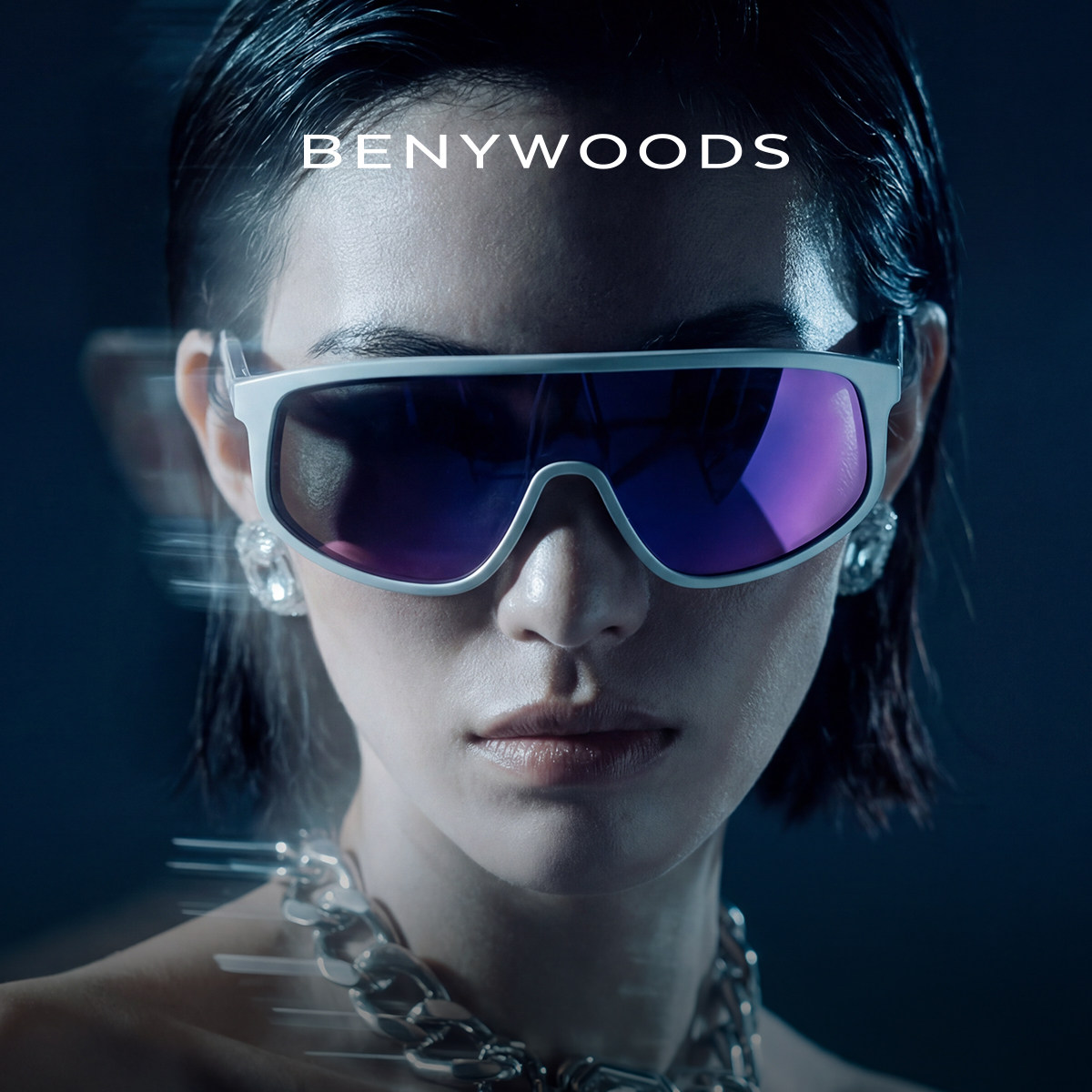 德国BENYWOODS跑步眼镜变色太阳镜运动骑行登山护目镜偏光墨镜女