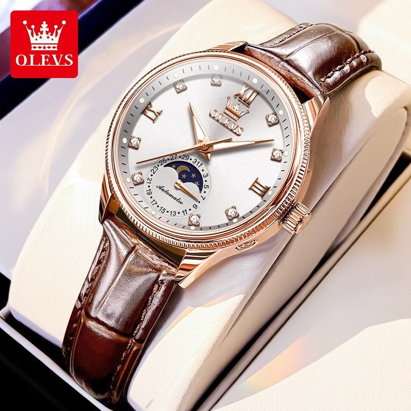 欧利时机械表2025新款女士手表女款轻奢高级感正品牌皮带防水名牌