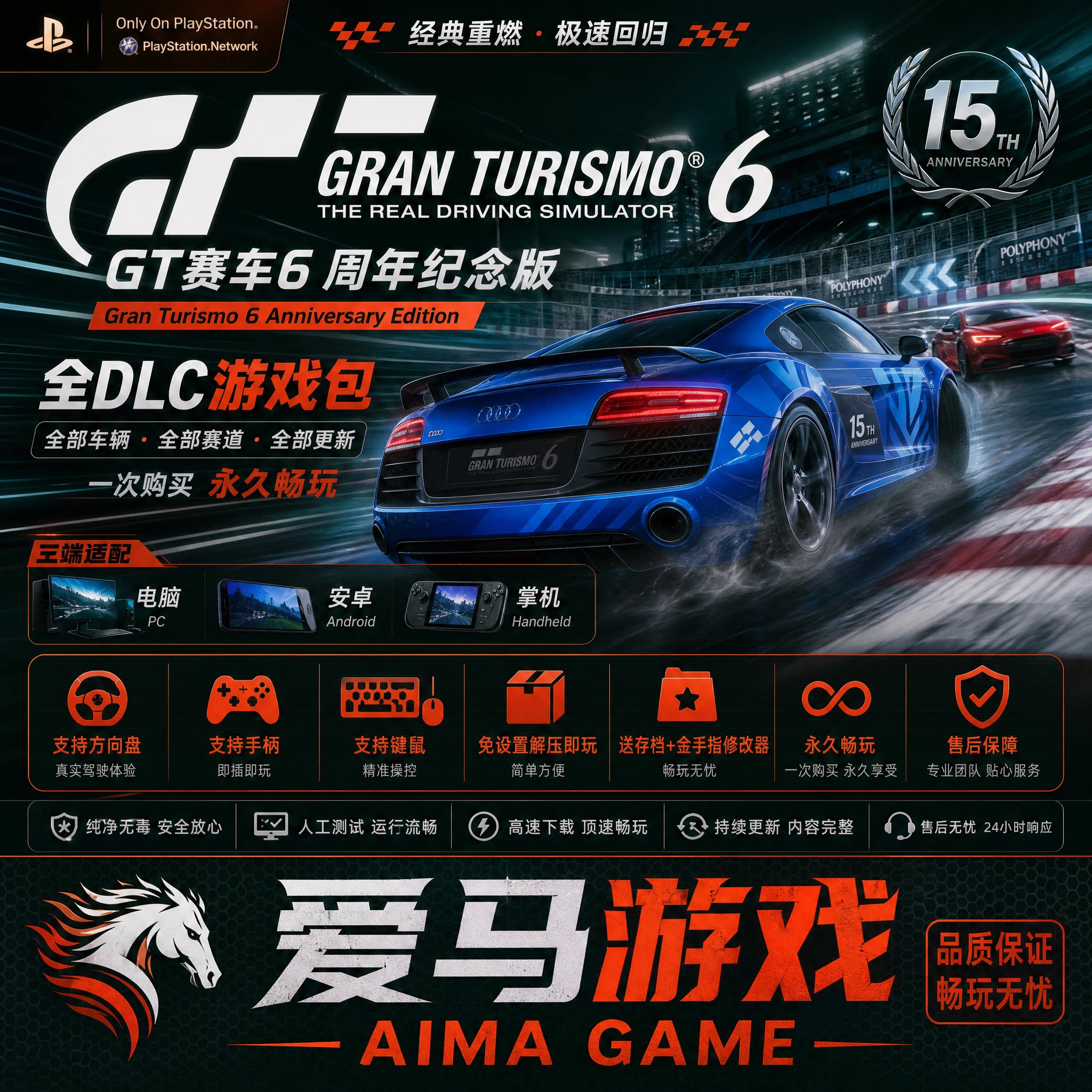 GT赛车6周年纪念中文全DLC送存档修改器PC电脑掌机游戏免设置