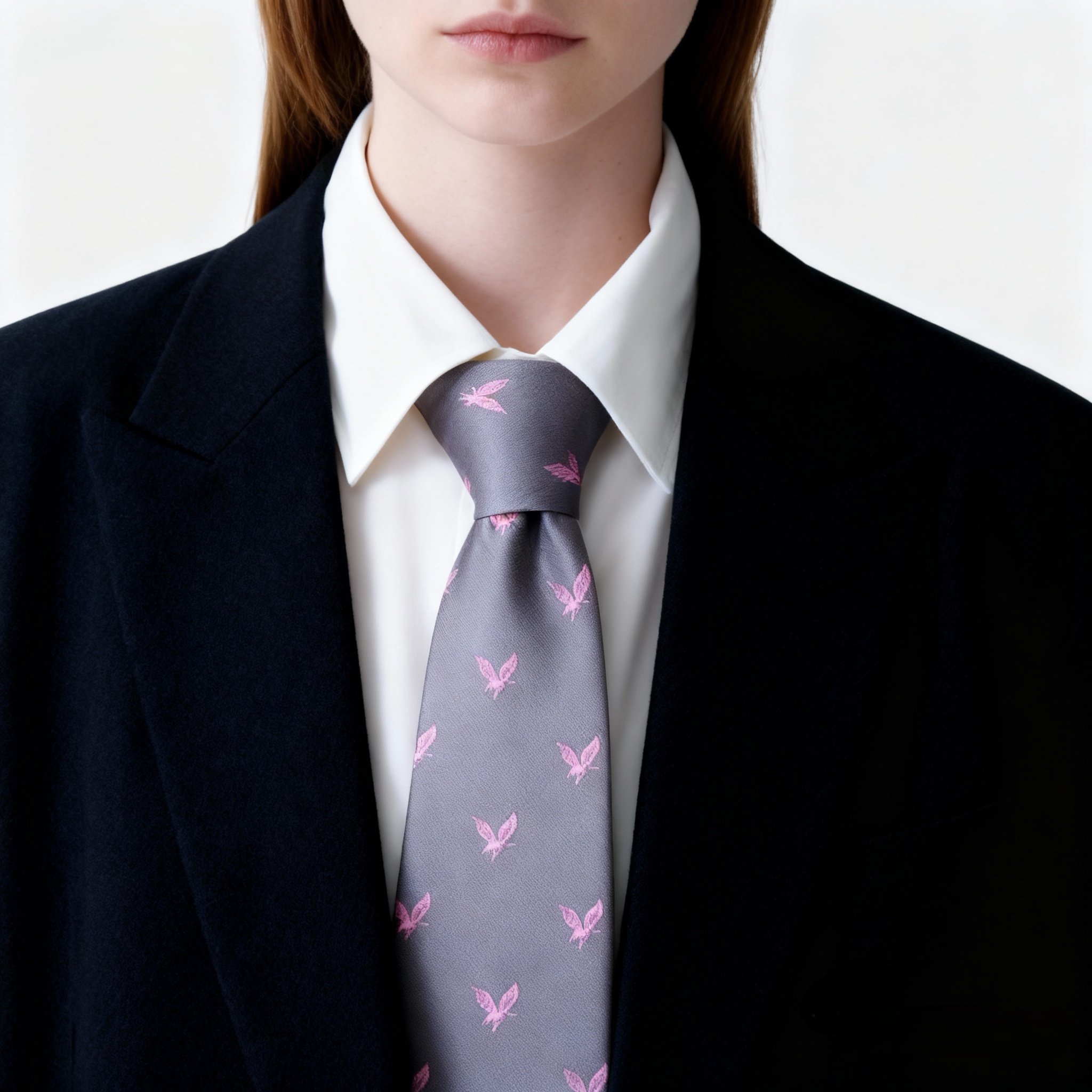 俄罗斯麻豆Sofia同款街拍领带中性风穿搭甜酷