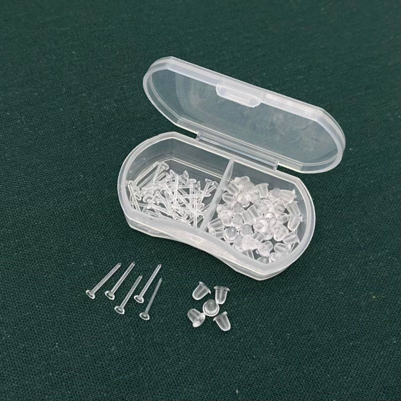 树脂养耳洞耳钉耳棒适合刚打的新耳洞防堵塞耳钉女隐形透明耳棒