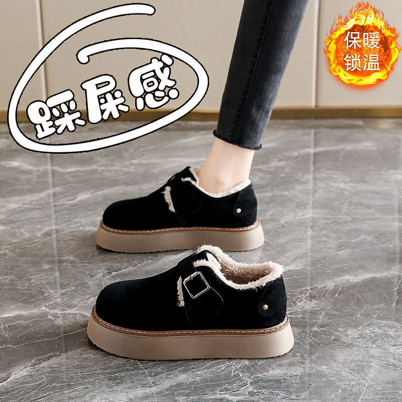 老北京布鞋女黑色棉鞋2025新款冬季孕妇防滑加绒一脚蹬妈妈勃肯鞋,女鞋,棉鞋,淘宝优惠券,粉丝福利购,淘宝优惠卷