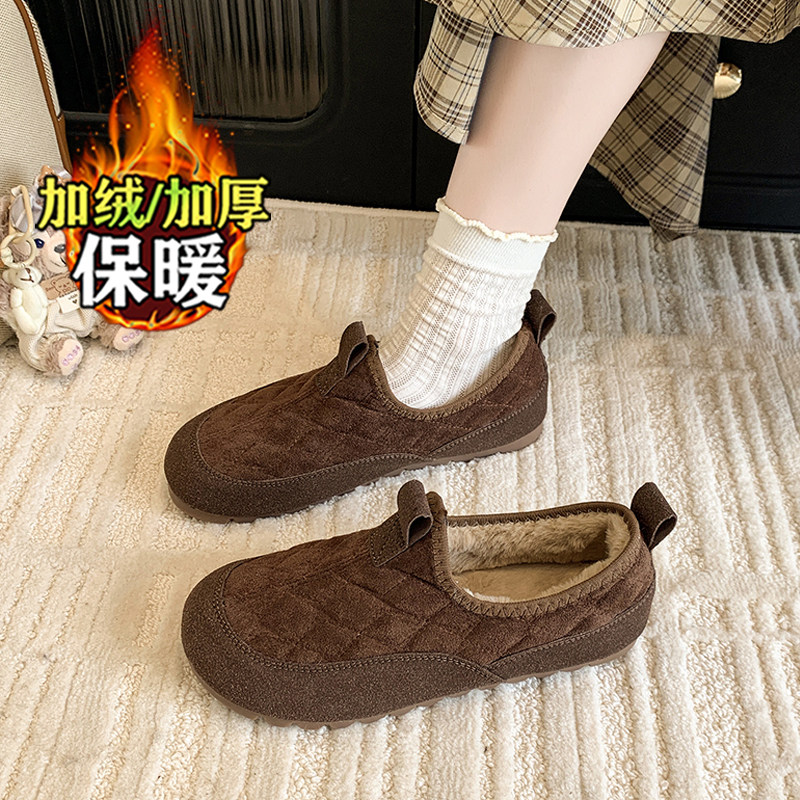 老北京布鞋女冬季加绒保暖一脚蹬雪地棉鞋女士软底防滑休闲妈妈鞋,女鞋,棉鞋,淘宝优惠券,粉丝福利购,淘宝优惠卷