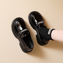 玛丽珍单鞋 厚底乐福鞋 英伦风法式 黑色高跟小皮鞋 女秋冬2025新款