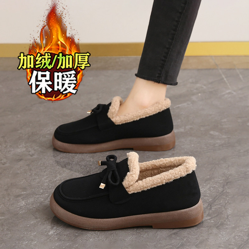 老北京棉鞋女士冬季加绒加厚保暖妈妈鞋一脚蹬平底防滑孕妇豆豆鞋,女鞋,乐福鞋（豆豆鞋）,淘宝优惠券,粉丝福利购,淘宝优惠卷