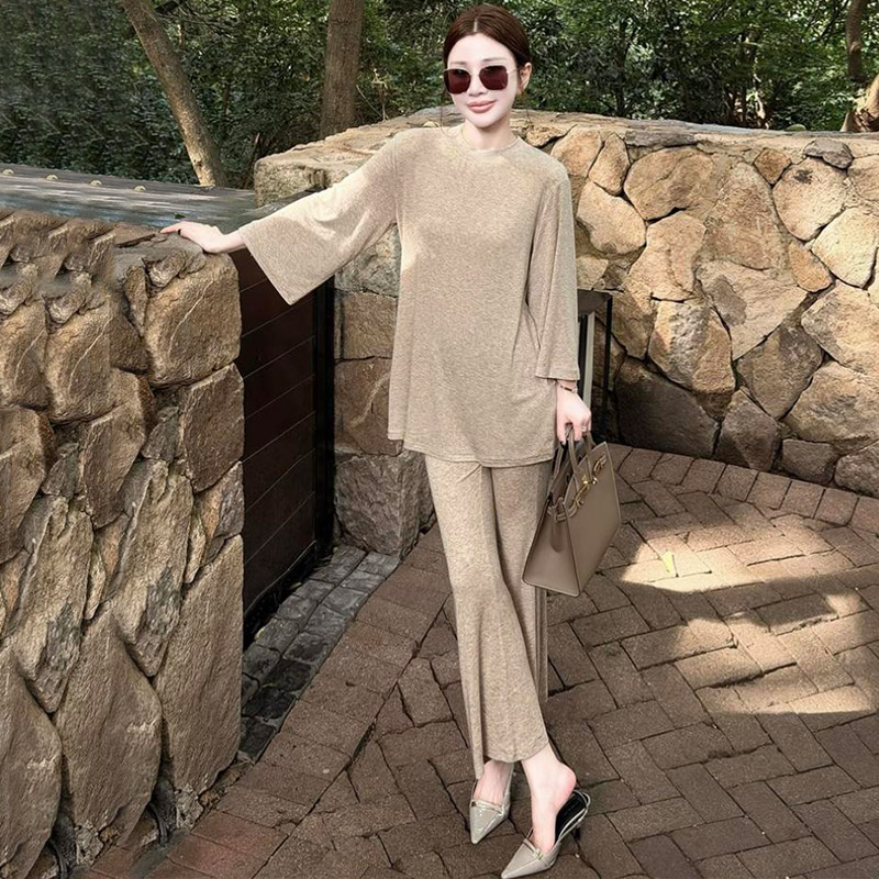 2026秋新款七分袖显瘦两件套女