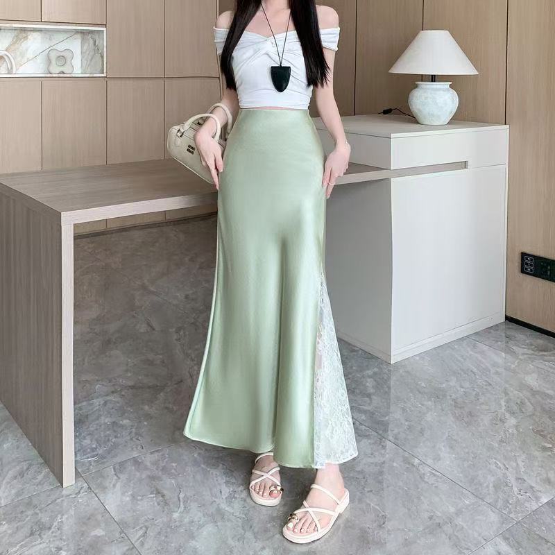 夏季高腰显瘦蕾丝鱼尾半身裙