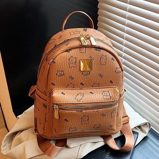 时尚 潮流新品 印花小众流行女士双肩包洋气百搭通勤旅行休闲小