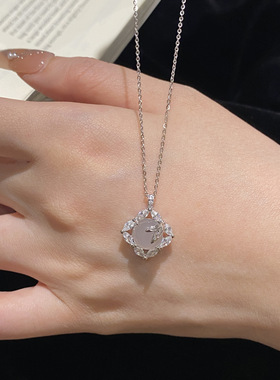 四叶草项链女S925纯银新中式