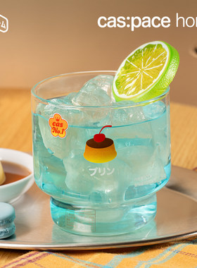 壳空间家原创布丁玻璃水杯杯子可微波炉加热早餐牛奶杯豆浆高硼硅