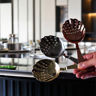 朱丽普滤冰器 调酒隔冰器贝壳滤冰调酒器 Julep Strainer