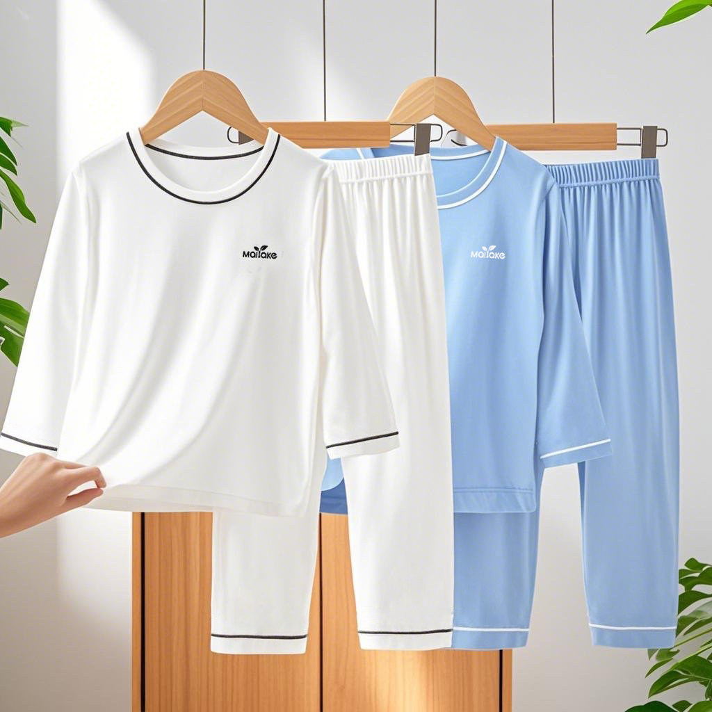 麦芽可夏季薄款高档儿童莫代尔睡衣男童女童宝宝家居服空调服套装,童装/婴儿装/亲子装,家居服套装,淘宝优惠券,粉丝福利购,淘宝优惠卷
