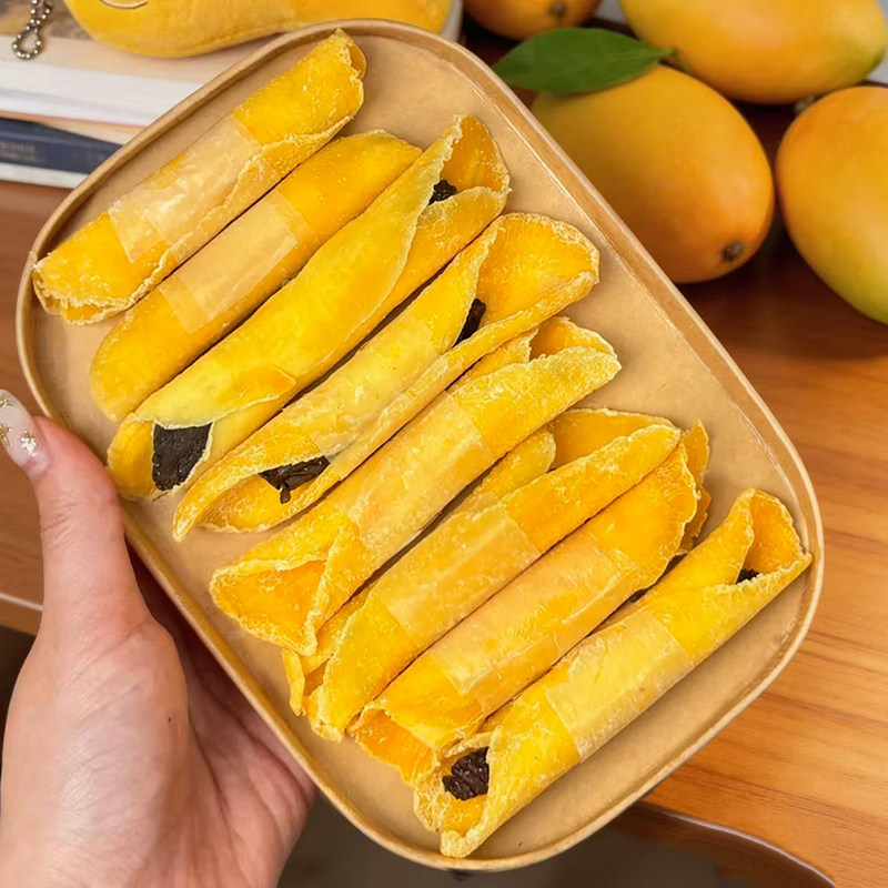 打开新世界！芒果干夹乌梅条芒果柠檬卷酸甜果脯零食