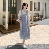 背带连衣裙新款夏装时尚蕾丝背带裙夏季303-Q6832-P125-K178，女装连衣裙，宁宁家