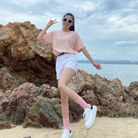 Песчаные розовые носки