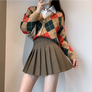jk百褶裙女夏季韩版高腰显瘦新款黑色短裙学生抗皱a字褶皱半身裙