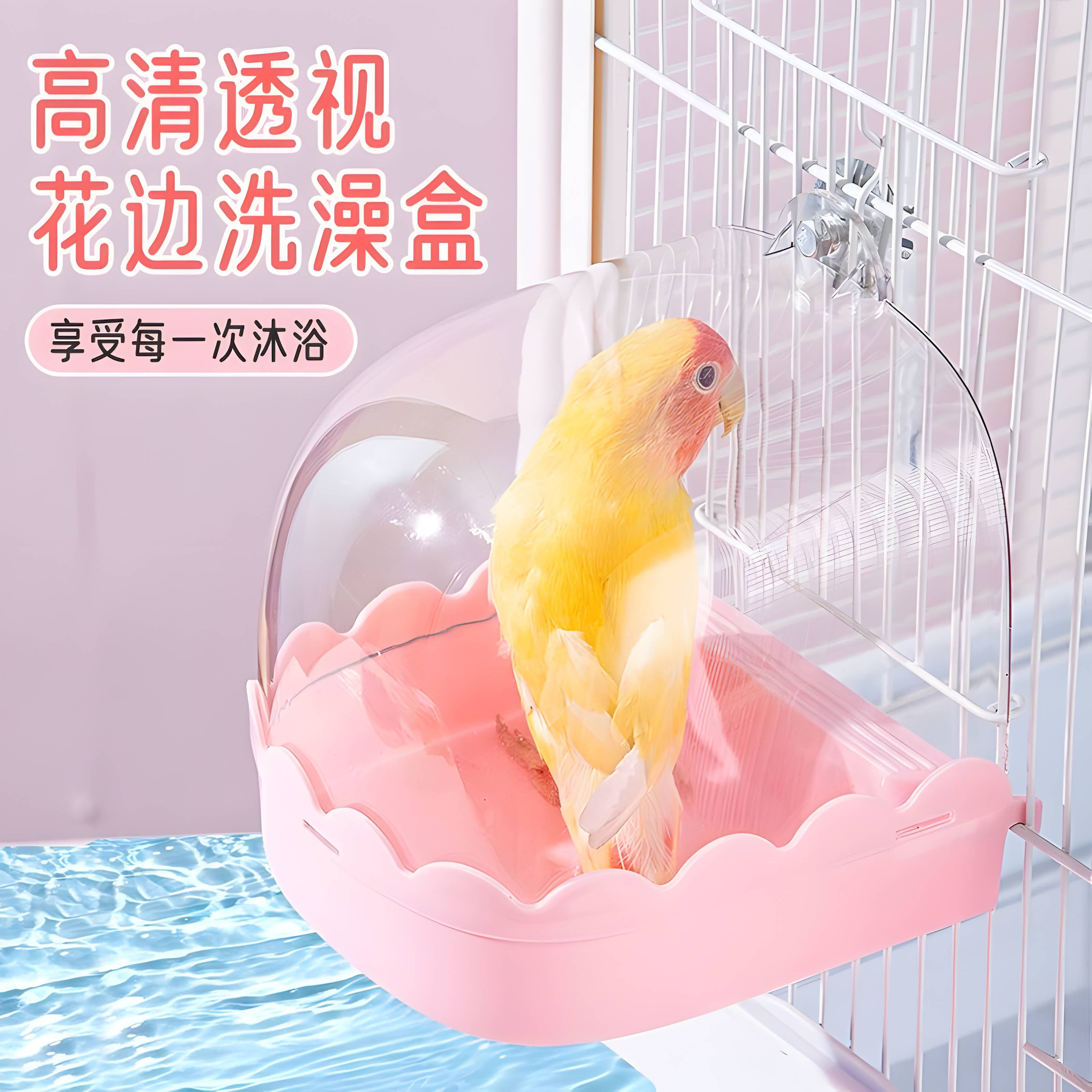 新款鹦鹉鸟用洗澡盆大号