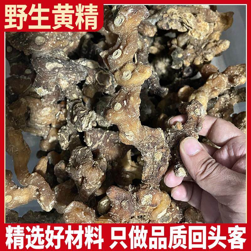 野生黄精 猫猫姜 制黄精500g鸡头参 老虎姜 泡茶泡酒九蒸九晒黄精