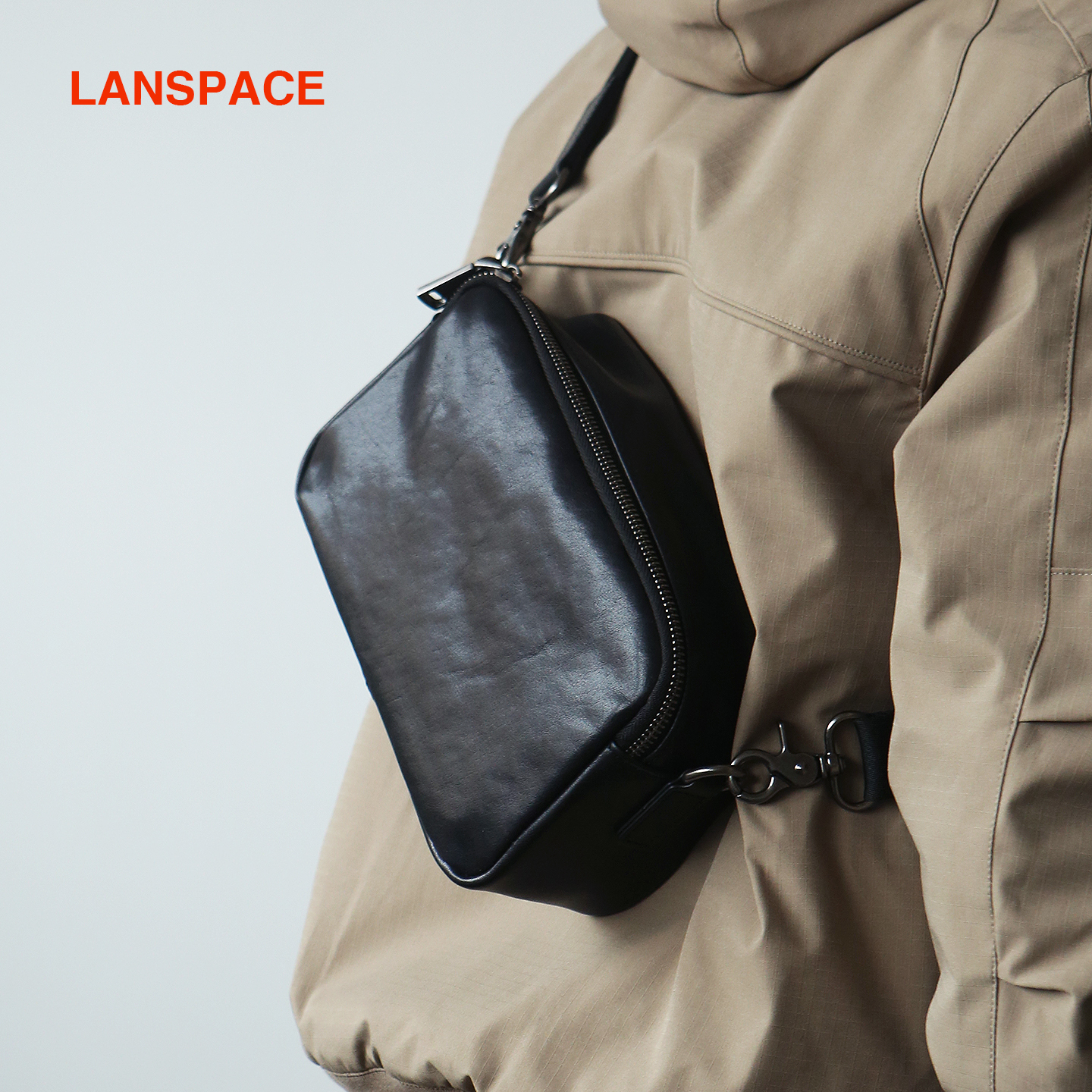 牛皮单肩包男式真皮斜挎包植鞣