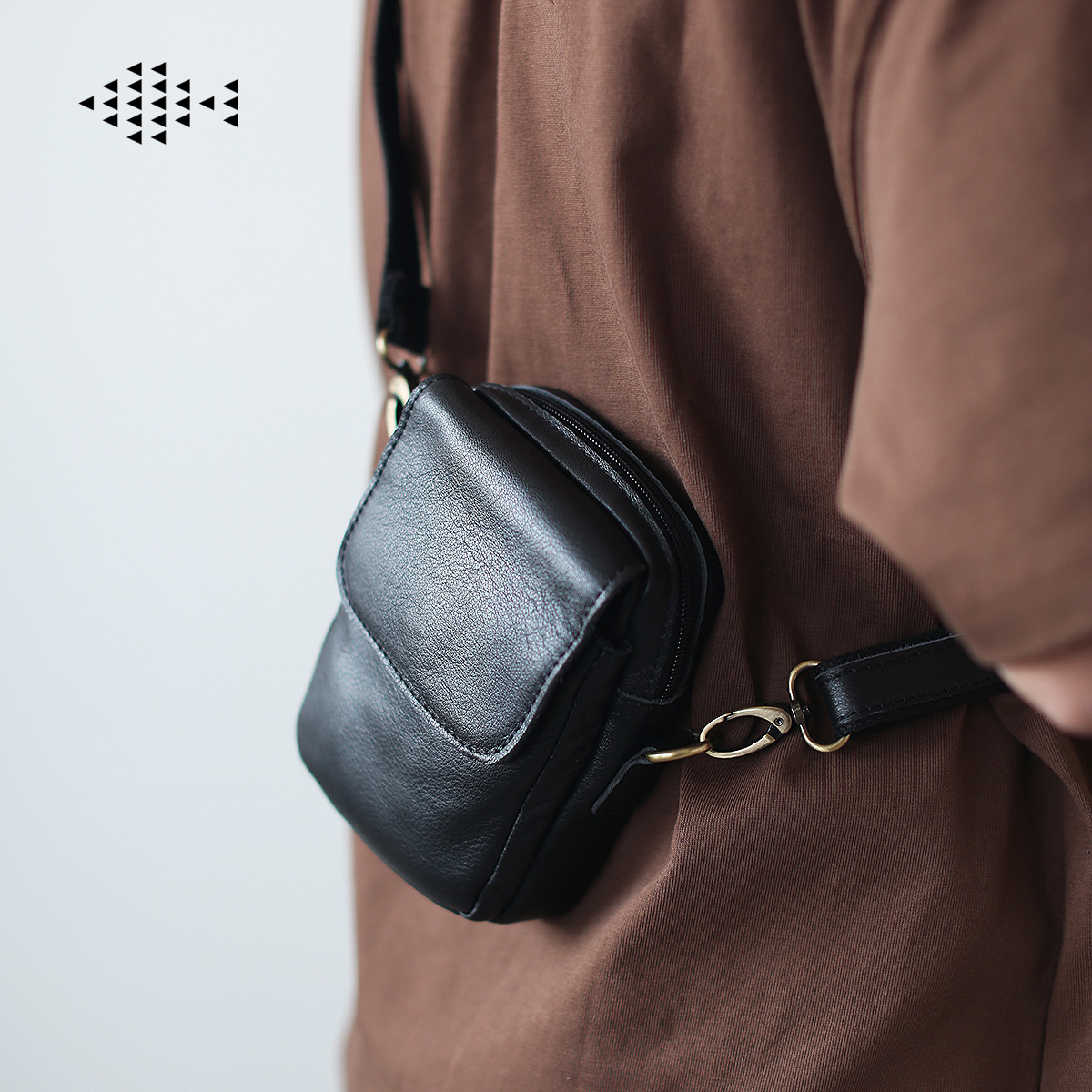 皮具迷你潮流时尚疯马手机男包