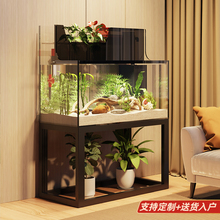 家用中小型客厅上过滤自循环立式落地桌面生态造景观玻璃乌龟鱼缸