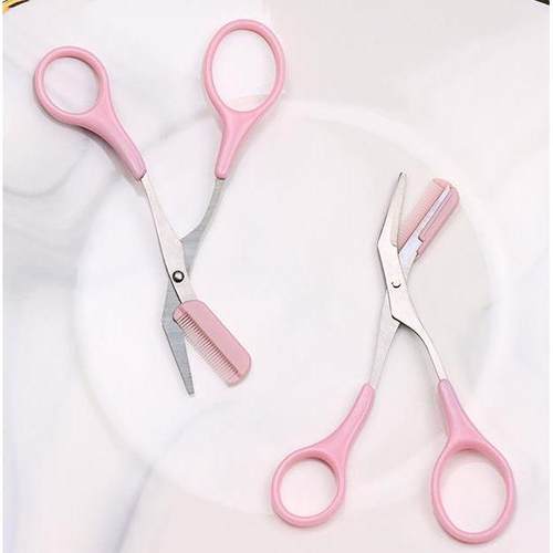 修眉刀刮眉毛神器安全型修眉剪刀片带梳眉剪化妆剪刀眉卡修剪器