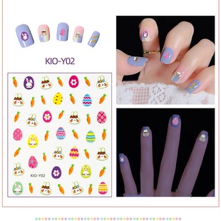 可爱夜光指甲贴卡通动物发光防水美甲贴画女孩手指贴纸