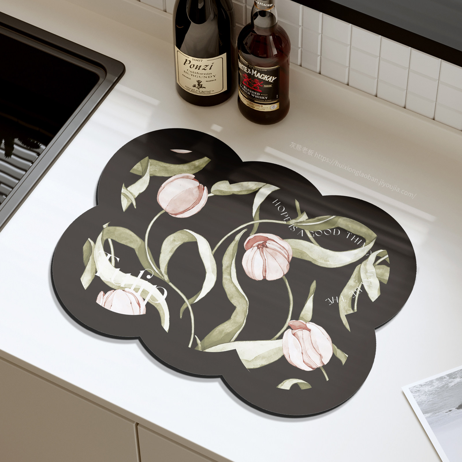 寻梦厨房台面沥水垫餐垫速干吸水洗手台桌面防滑垫家用硅藻泥