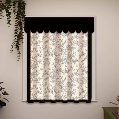 春燕儿童房卧室窗户短窗帘挂钩式遮光免打孔安装小尺寸出租房滑轨