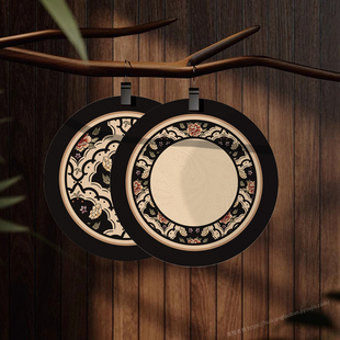 尤弥尔皮革吸水杯垫锅垫防滑圆形吧台隔热垫防水桌面餐桌防烫垫