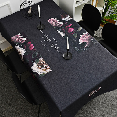 美式花园桌布棉麻布艺防烫垫客厅