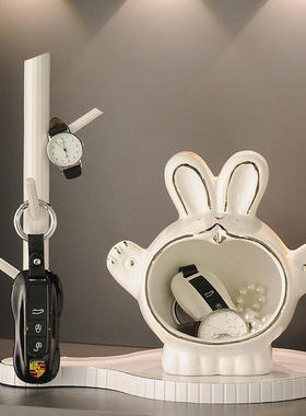 兔子钥匙收纳玄关摆件入户门鞋柜客厅家居桌面装饰品搬家礼物套装