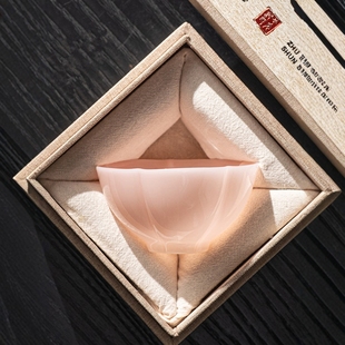 高档羊脂玉瓷品茗杯主人杯陶瓷茶杯个人专用单杯女士生日礼物礼品