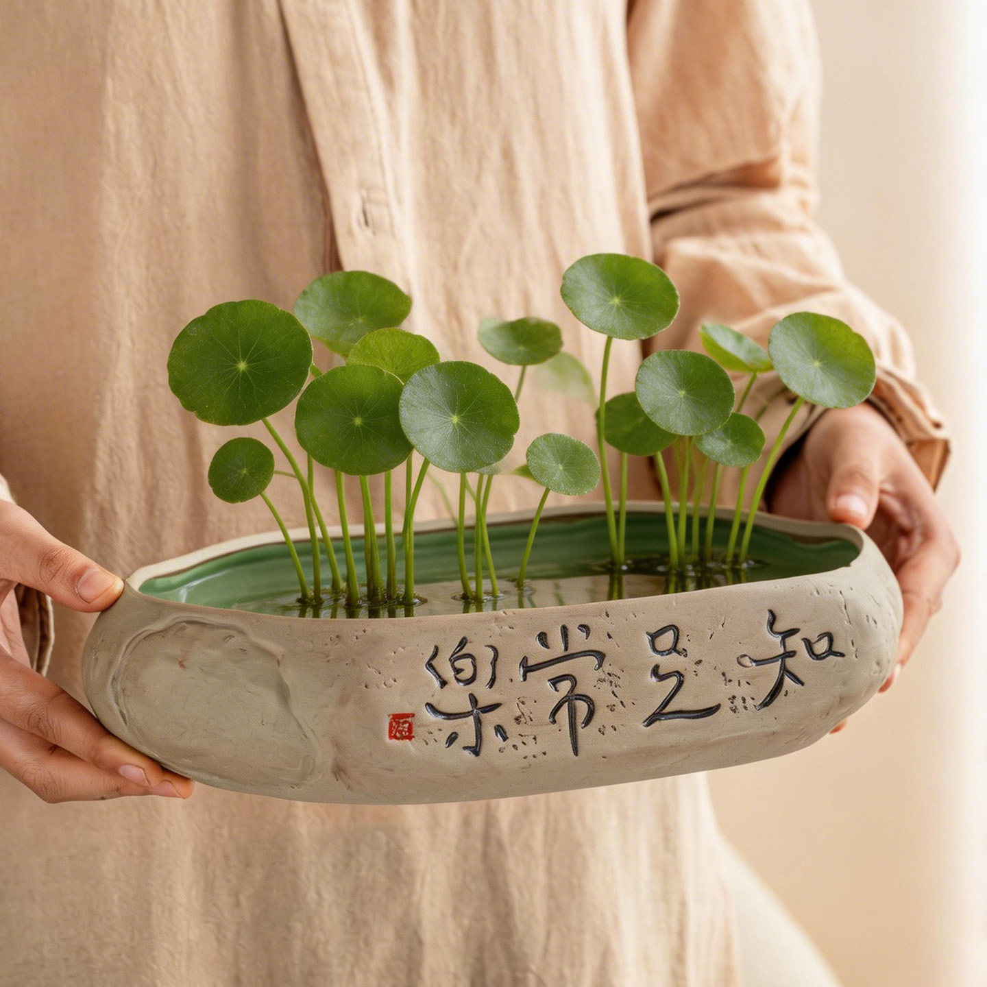 水仙花铜钱草碗莲一叶莲专用无孔水培花盆大口径家用水养植物器皿