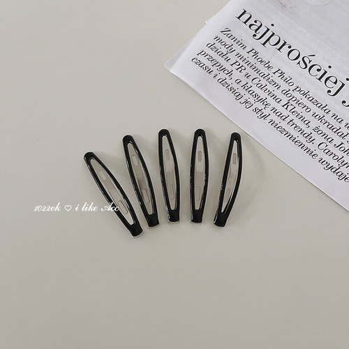 黑色韩国刘海复古风边夹后脑勺