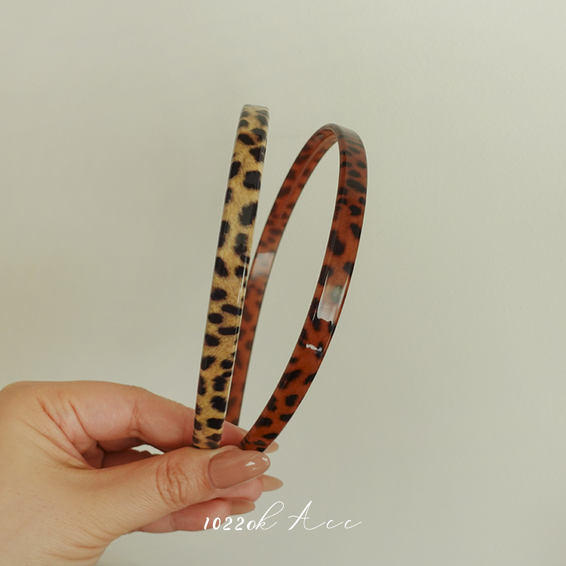 韩国进口AZ豹纹发箍复古法式发卡