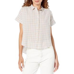 专柜正品 新款 Hilltop 女士衬衫 Madewell 格子短袖 美国代购