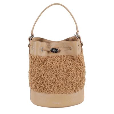 Zanellato女士单肩包可调节肩带可拆卸肩带单层内袋抽绳设计棕色