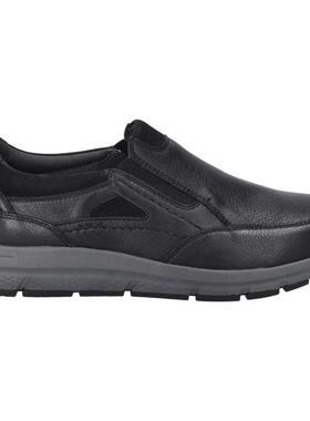 代购JOSEF SEIBEL男士乐福鞋透气软底轻便舒适黑色圆头平跟套脚