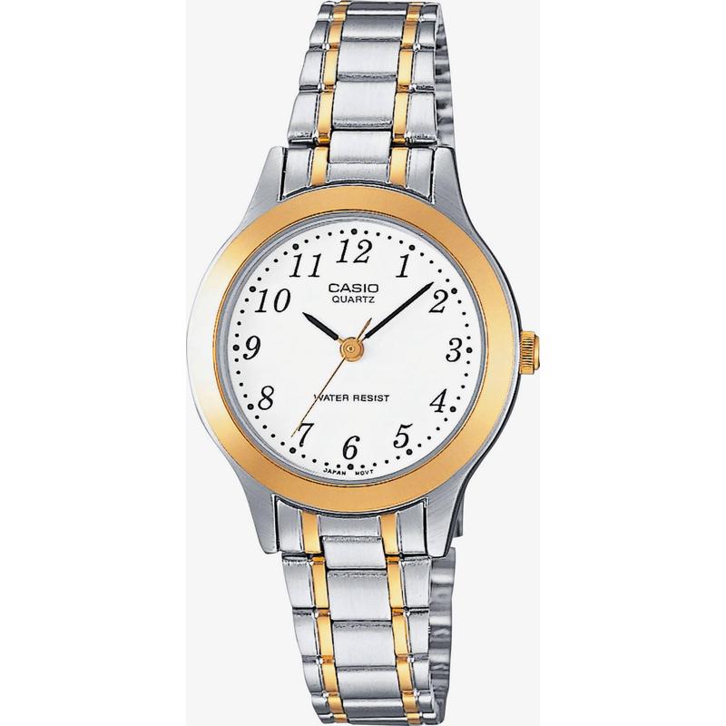 代购卡西欧女士腕表计时夜光日期走时金属钢带双色防水商务通勤