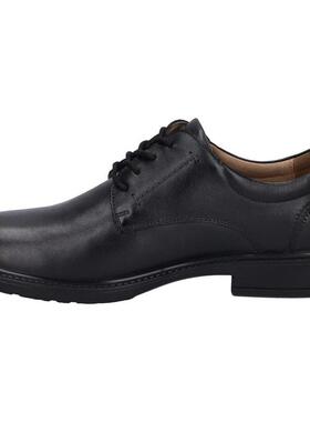 代购JOSEF SEIBEL男士正装皮鞋透气软底轻便防滑黑色圆头系带