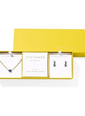 代购Kendra Scott女士项链套装优雅精致简约大方金色调单颗宝石