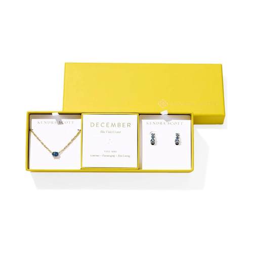 代购Kendra Scott女士项链套装优雅精致简约大方金色调单颗宝石