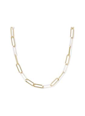 代购Kendra Scott女士项链简约精致百搭时尚金色白色14k镀金黄铜