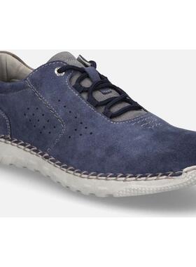 代购JOSEF SEIBEL男士休闲鞋透气软底轻便舒适深蓝色拼接设计