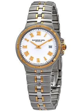 代购Raymond weil雷蒙威女士腕表日期夜光计时防刮钢带双色防水